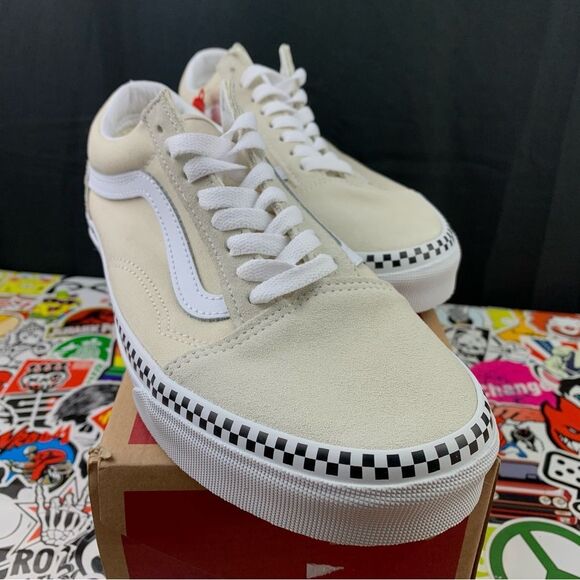 Vans Old Skool Tan Checkered Womens Various Sizes - Picture 6 of 13